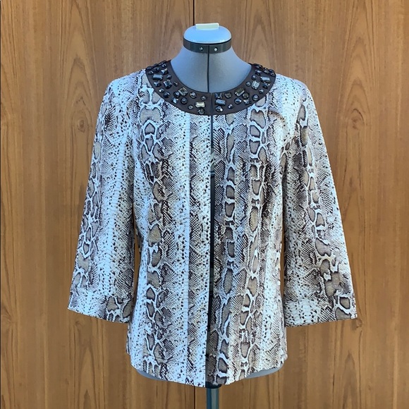 Chico’s Jewel Snakeskin Blazer Jacket - Picture 7 of 16